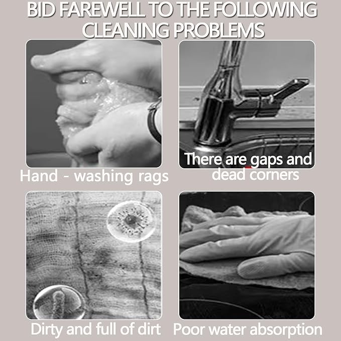 Mini Foldable Desktop Mop, Portable Cleaning Sponge Mop Self-Squeeze Sponge - Image 7