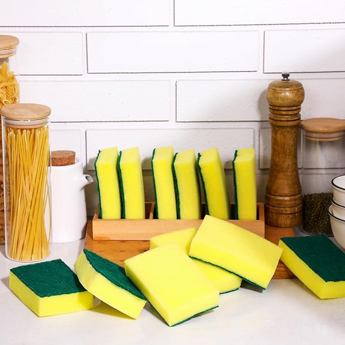 Tanlade 1000 Pcs Individually Wrapped Sponge Dishwashing Sponge Bulk Non - Image 2