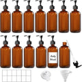 12 Pack Amber Glass Bottles 8oz by TBWIND