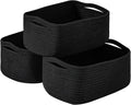 Small Black Baskets for Organizing, Storage Baskets for Shelves, Small Woven by ICERZCZ