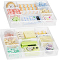 Marbrasse 2 Pack Desk Drawer Organizer, Mesh Drawer Organizer Tray by Marbrasse