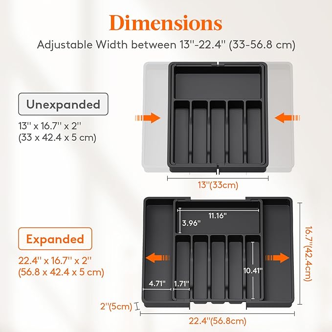 Lifewit Deep Silverware Drawer Organizer - Image 3