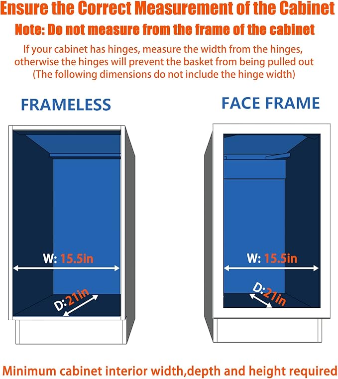 ROOMTEC Pull Out Cabinet Organizer, Cabinet Pull Out Shelves 14" W x 18" D - Image 4