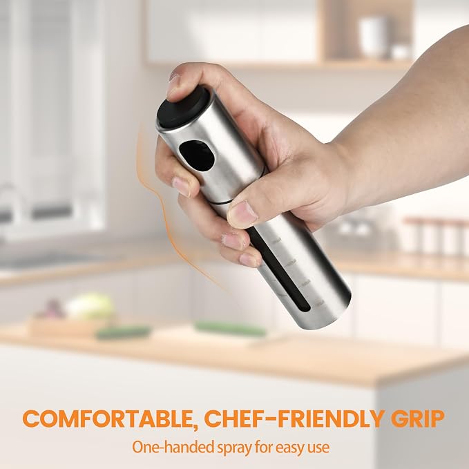 Oil Bottle for Cooking, 100ml Stainless Steel Cooking Oil Spray Bottle for - Image 3