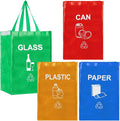4 Pcs Recycling Bin Bags Separate Recycle Bin Waterproof Waste Baskets by Clysee
