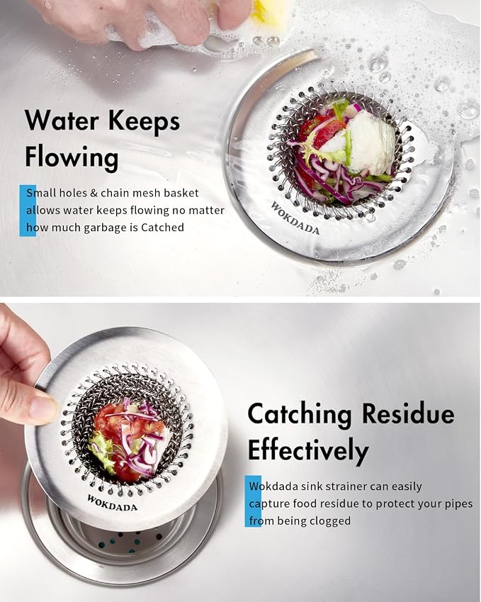 Sink Drain Strainer&Stopper, Anti-Slip Flexible Mesh Sink Strainer - Image 6