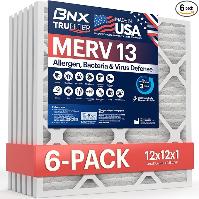 BNX TruFilter 12x12x1 Air Filter MERV 13 by BNX