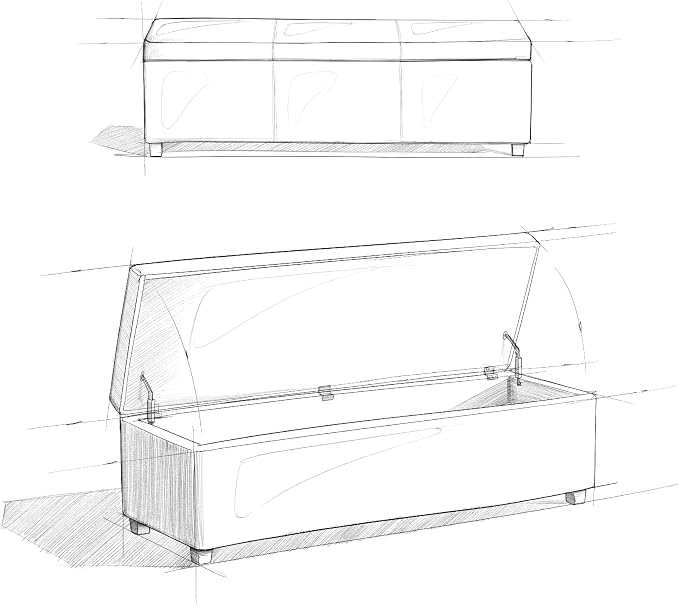 SIMPLIHOME Avalon 54 inch Wide Contemporary Rectangle Extra Large Storage - Image 12