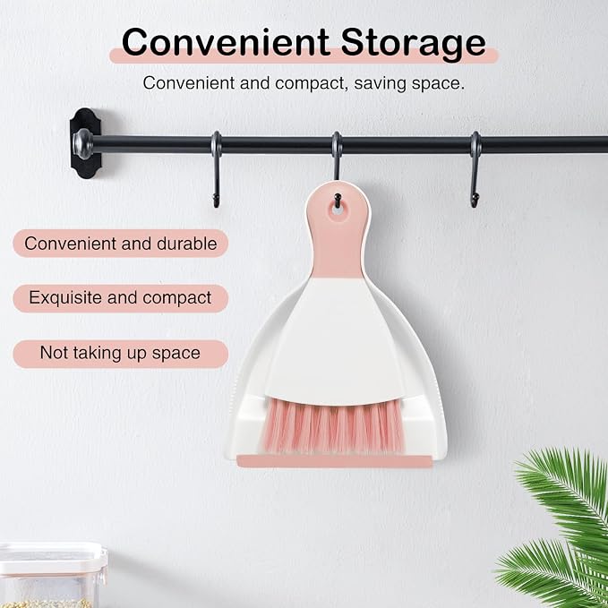 NACENA Mini Dustpan and Brush Set, Small Broom and Dustpan Set Dust Pan and - Image 5