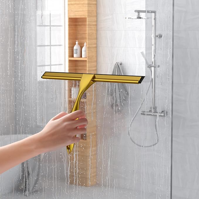 Shower Squeegee Set, 10-Inch Stainless Steel Squeegee - Image 7