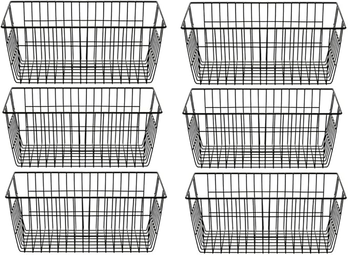SANNO Wire Storage Baskets Freezer Baskets Farmhouse Organizer Storage Bins by SANNO