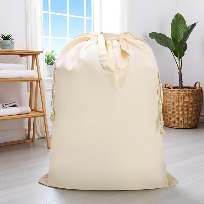 Canvas Laundry Bag 33"x 35", Thick Cotton Laundry Bag - Image 8