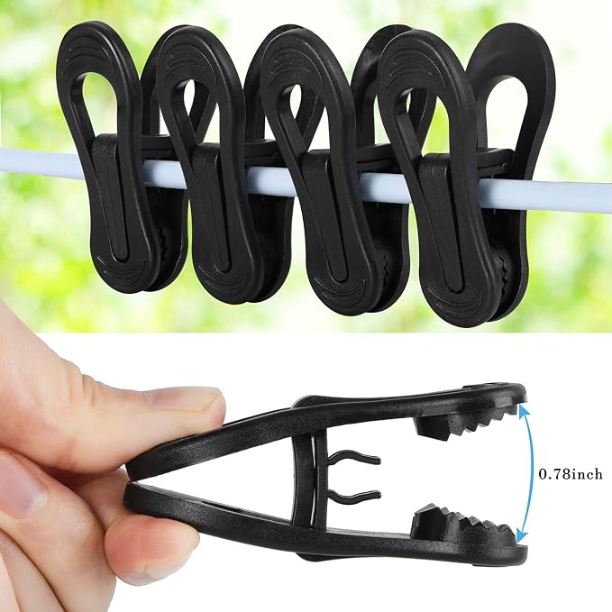 Tinfol Black Plastic Hanger Clips - Image 5