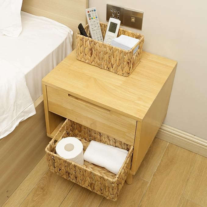HOONEX Water Hyacinth Storage Baskets, Wicker Baskets - Image 2