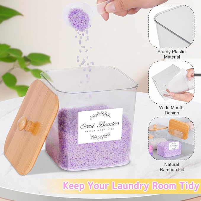efluky 3 Pack Laundry Pods Container & Dryer Sheet Holder Set, Laundry Pods - Image 2