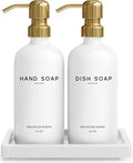 Luxury Glass Hand and Dish Soap Dispenser Set by Brighter Barns by BrighterBarns