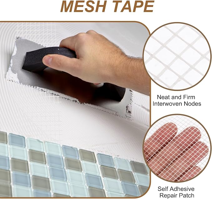 PATIKIL Drywall Repair Mesh Tape, 4 inch x 328 ft Fiberglass Repair Patch - Image 3
