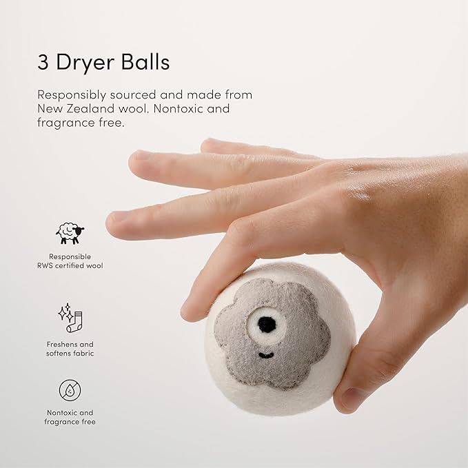 Dirty Labs | 100% New Zealand Wool Enzyme Buddies Dryer Balls | 3 Balls | - Image 3