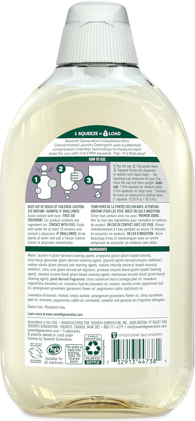 Seventh Generation EasyDose Laundry Detergent Fresh Lavender Ultra Concentrated - Image 2