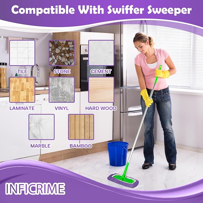 6 Pack Reusable Microfiber Mop Pads Compatible - Image 6