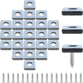 24pcs 1" Screw on Furniture Sliders, Teflon Chair Leg Slides, Square Furniture by suiwotin