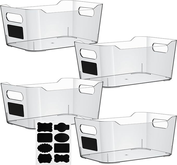 Clear Plastic Storage Bins, Refrigerator Freezer Fridge Organizer Storage by ShelfShaper