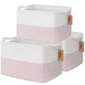 COMFY-HOMI 3PACK Cotton Rope Square baske by COMFY-HOMI