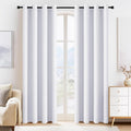 PONY DANCE Pure White Blackout Curtains by PONYDANCE