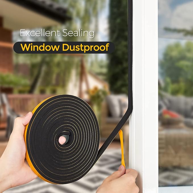 26 Feet Weather Stripping Door Seal, 1/2" Wide X 1/4" Thick Door Seal Strip - Image 7