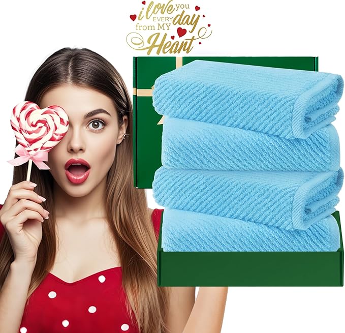 VOOVA & MOVAS Hand Towels for Bathroom Set of 4，Large 18"x 28" - Image 6