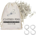 100 Pcs Clothespins Laundry Chip Clips by MATIMASU