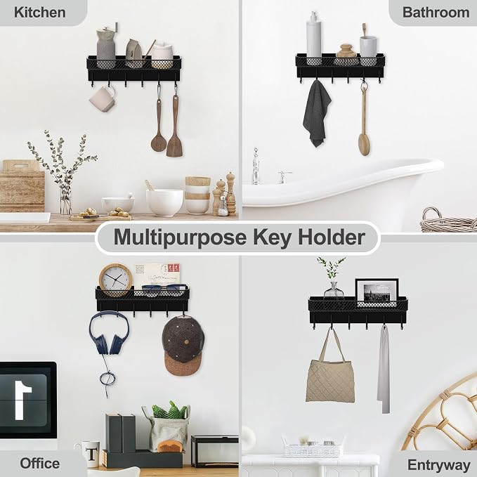 Key Holder for Wall – Decorative Stainless Steel Key Hanger - Image 6