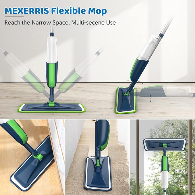 MEXERRIS Spray Wet Mops with 5X Washable Pads - Image 6