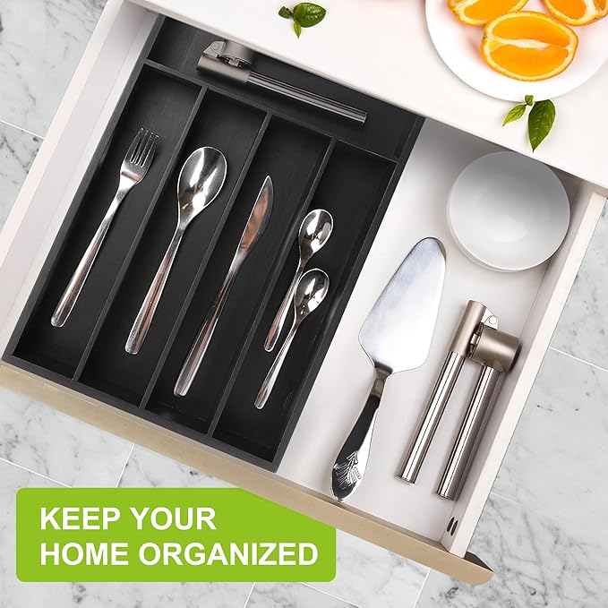 Bamboo Kitchen Drawer Organizer - Image 4