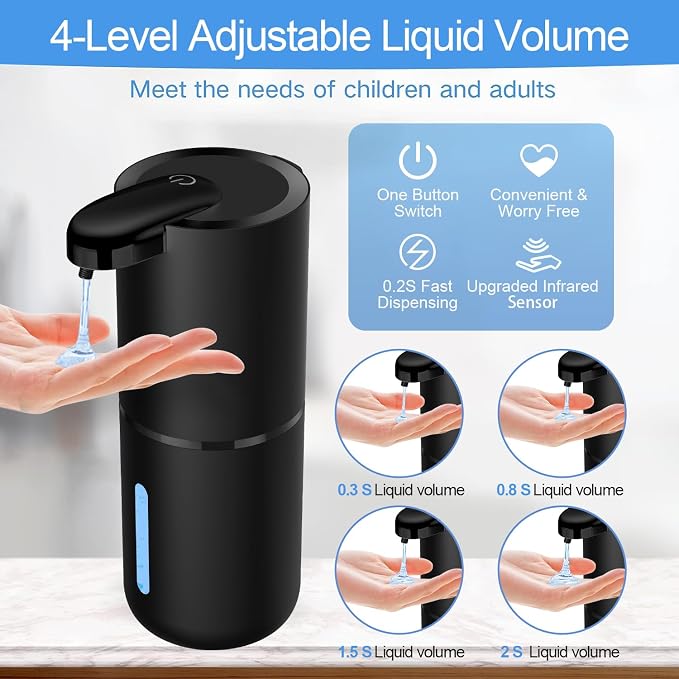Automatic Liquid Soap Dispenser Bathroom Kitchen Dish Liquid Body Shampoo - Image 7