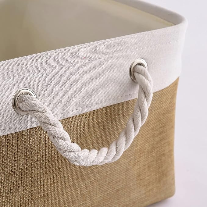 Storage Basket Fabric Sturdy Canvas Storage Bins Organizer - Image 5