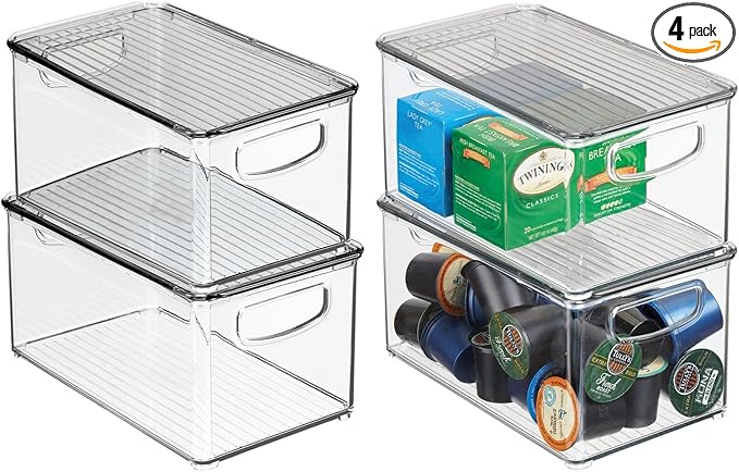 mDesign Plastic Deep Storage Bin Box Container by mDesign