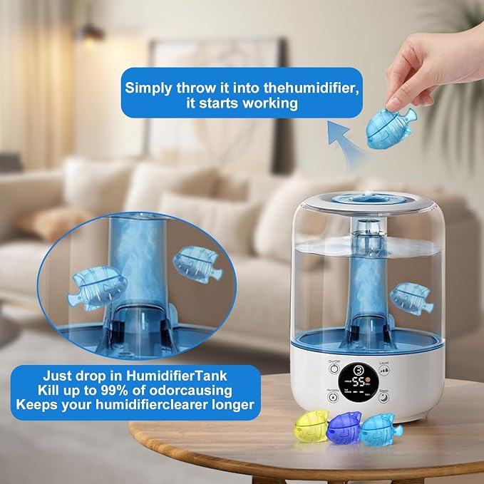 10PC Humidifier Cleaner Fish Universal Humidifier Tank Cleaner Works in All - Image 5