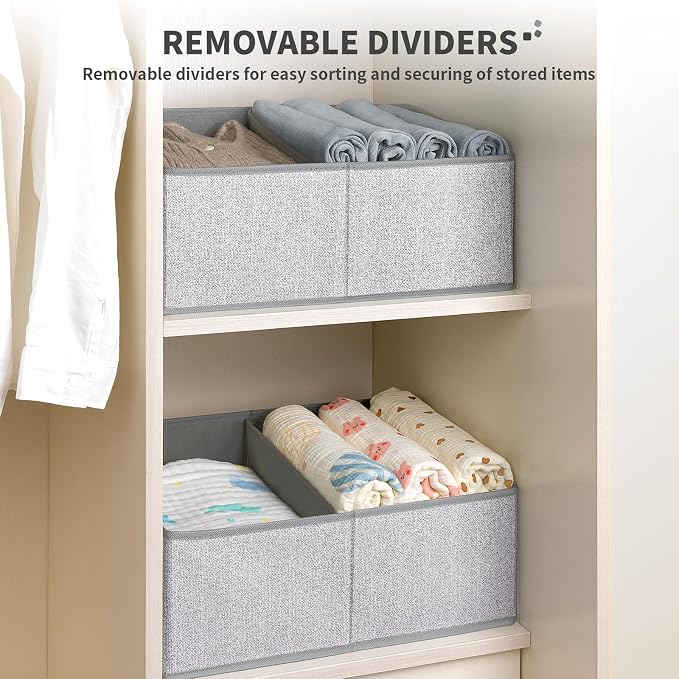 DIMJ Large Closet Shelf Organizer Bins 6 Packs - Image 3