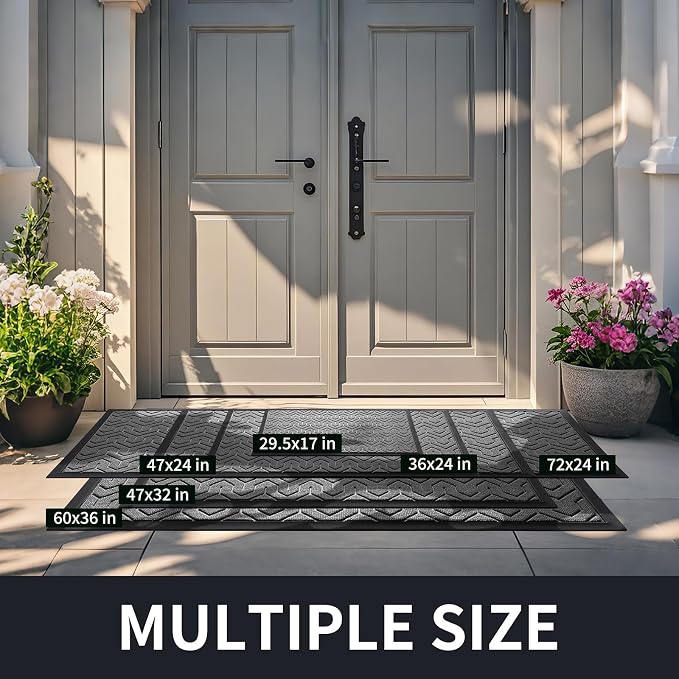 Yimobra Large Door Mat Outside Entrance 36x24, Waterproof Heavy Duty Outdoor - Image 2