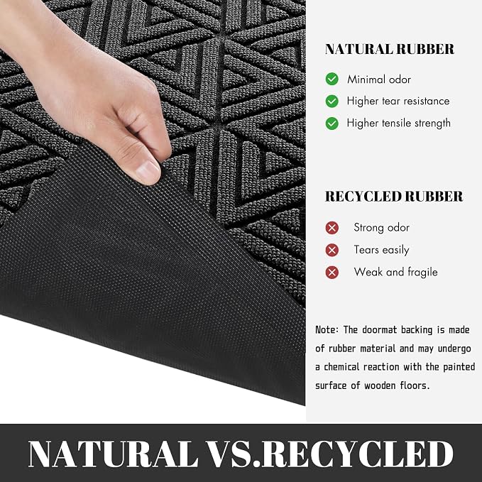 Yimobra Large Door Mat 36x24, All-Weather Waterproof Non-Slip Welcome Matt - Image 3