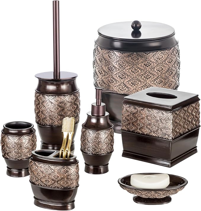 Creative Scents Dublin Brown Toilet Brush Set - Image 5