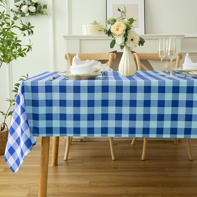 Classic Gingham Plaid Tablecloth Fabric - Image 2
