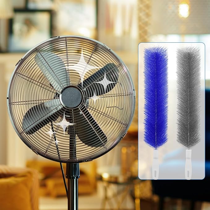 2 Pcs Cobweb Duster, Bendable Fan Duster, Plastic Fan Cleaner Brush, Microfiber - Image 6