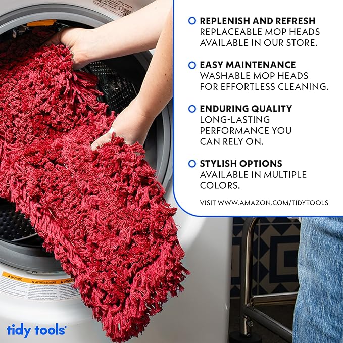 Commercial Dust Mop Replacement Head – 36 x 5 in. Cotton Nylon Reusable Mop - Image 3
