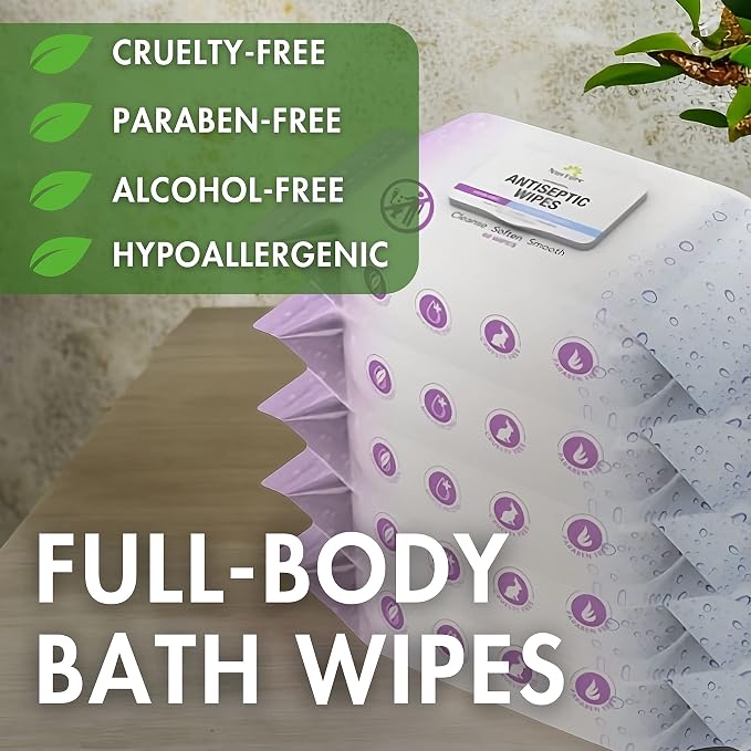 Nurture XL Antibacterial Body & Hand Wipes | Alcohol-Free Antiseptic Wet - Image 8
