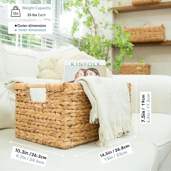 Large Wicker Basket Rectangular - Image 6