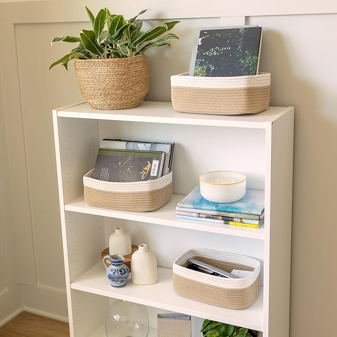 NaturalCozy 11.8"x8"x4.5” Storage Baskets - Image 3
