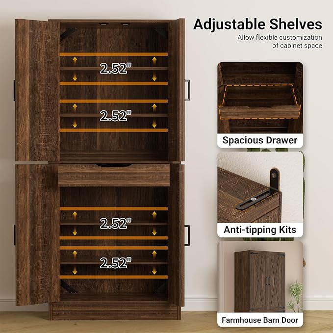Unikito Kitchen Pantry Cabinet - Image 4