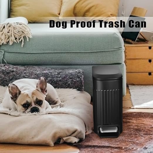 TrashAid Small Black Bathroom Trash Can - Image 8